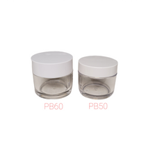 Load image into Gallery viewer, 2 oz Clear Double Wall Plastic Jars With High Cap PB60