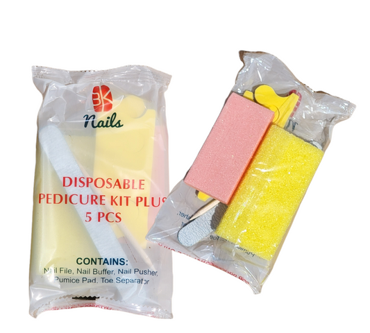 Pedicure Kit 5 3K (Pumice-Buffer-File-Pusher-toe) Case 200 set#3K5