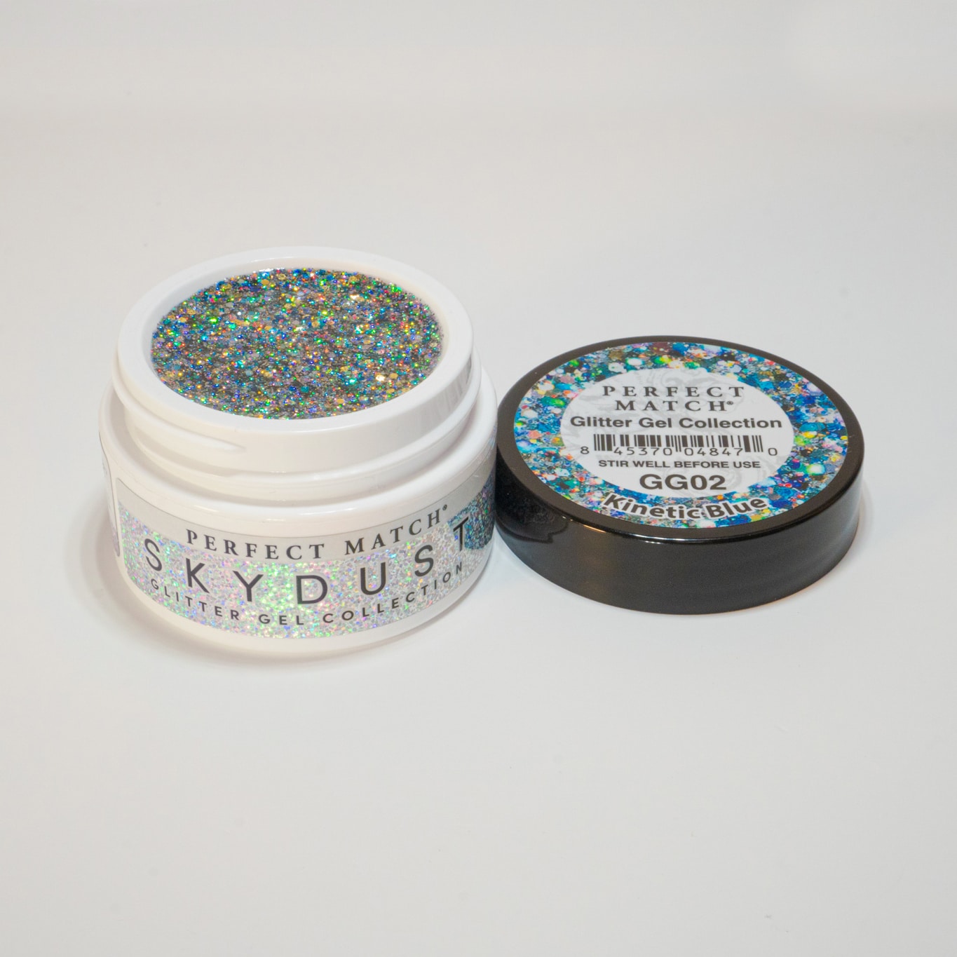 Perfect Match Glitter Gel Skydust Kinetic Blue GG02-Beauty Zone Nail Supply