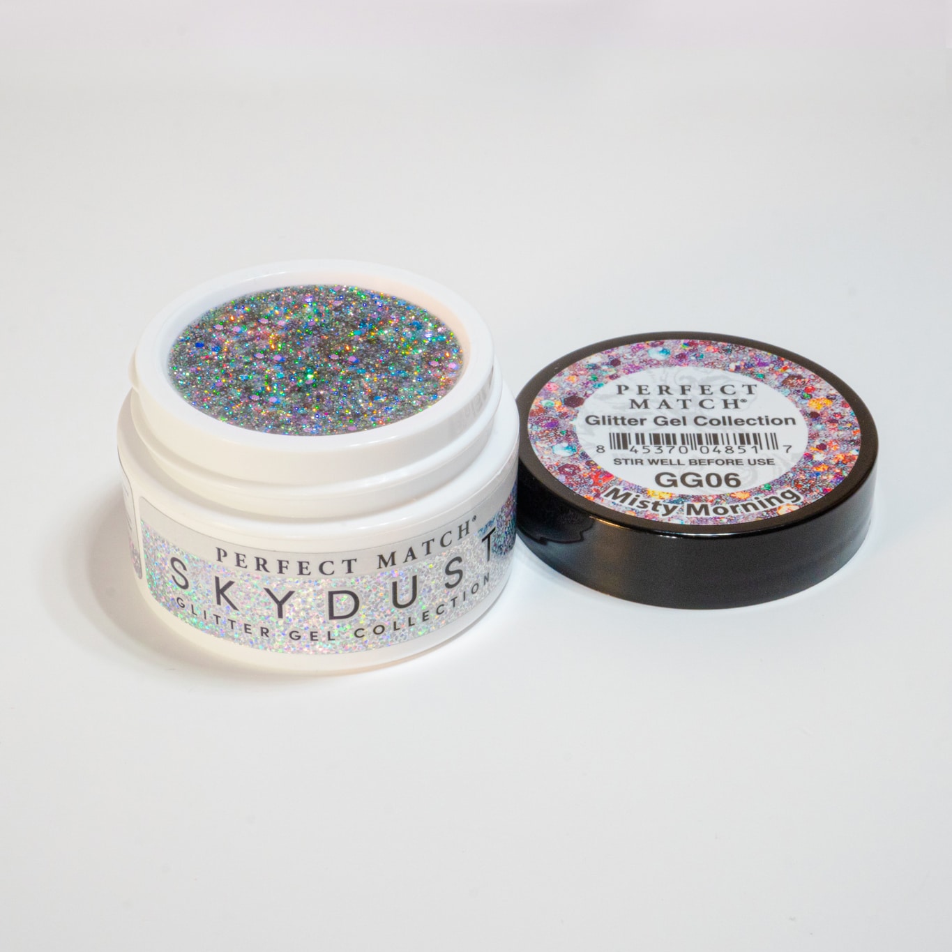 Perfect Match Glitter Gel Skydust Misty Morning GG06-Beauty Zone Nail Supply