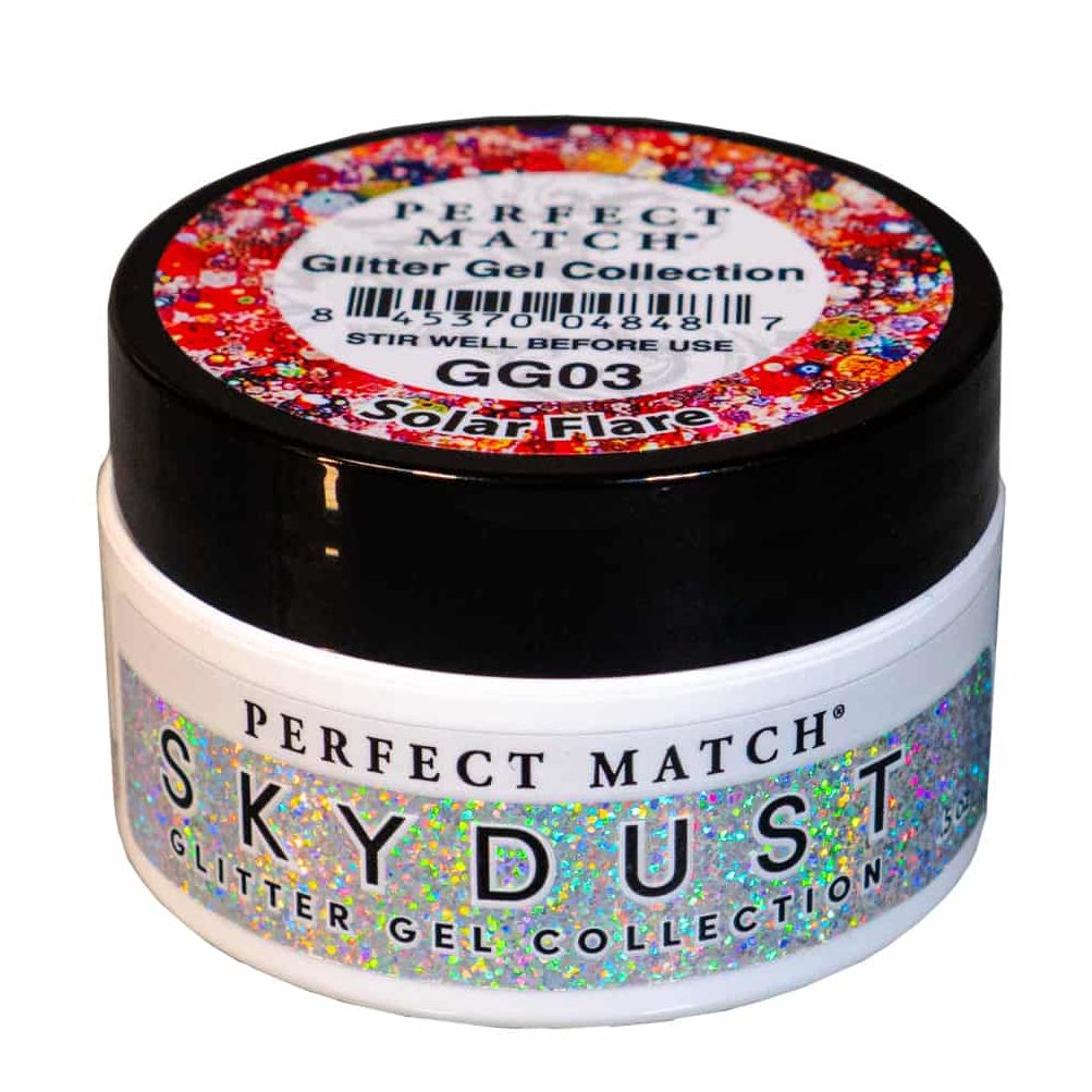 Perfect Match Glitter Gel Skydust Solar Flare GG03-Beauty Zone Nail Supply