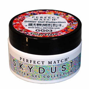 Perfect Match Glitter Gel Skydust Solar Flare GG03-Beauty Zone Nail Supply