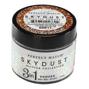 Perfect Match Glitter Powder Skydust Copper Comet 42 gm #SDP11