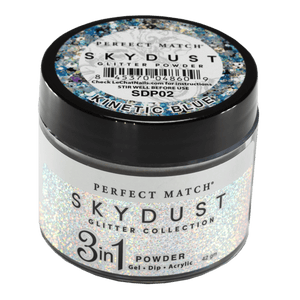 Perfect Match Glitter Powder Skydust Kinetic Blue 42 gm #SDP02