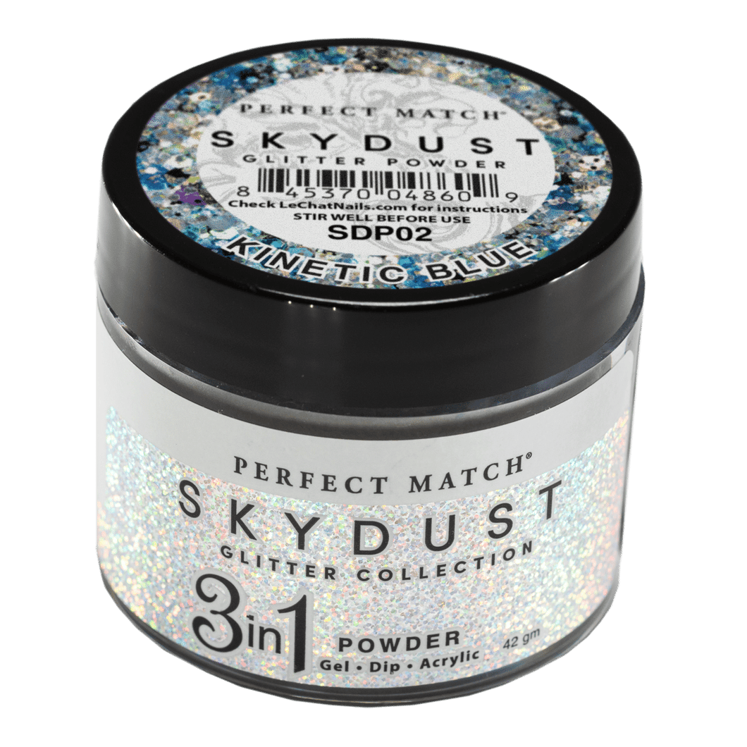 Perfect Match Glitter Powder Skydust Kinetic Blue 42 gm #SDP02