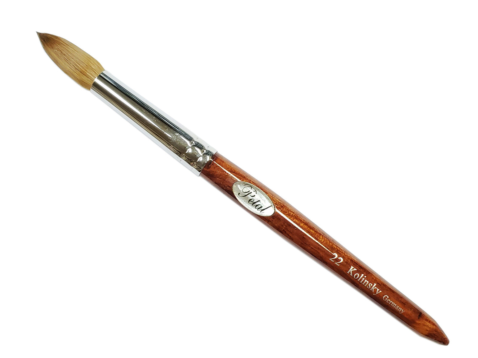 Petal acrylic nail brush kolinsky red wood size 22-Beauty Zone Nail Supply
