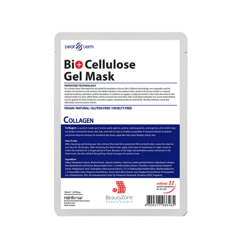 Dearderm Bio Cellulose Gel Mask - Collagen 30ml / 1.01 fl
