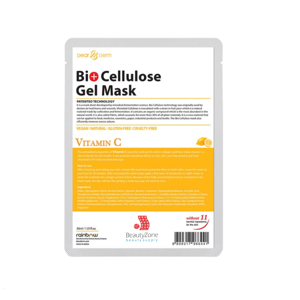 Dearderm Bio Cellulose Gel Mask - Vitamin C 30ml / 1.01 fl