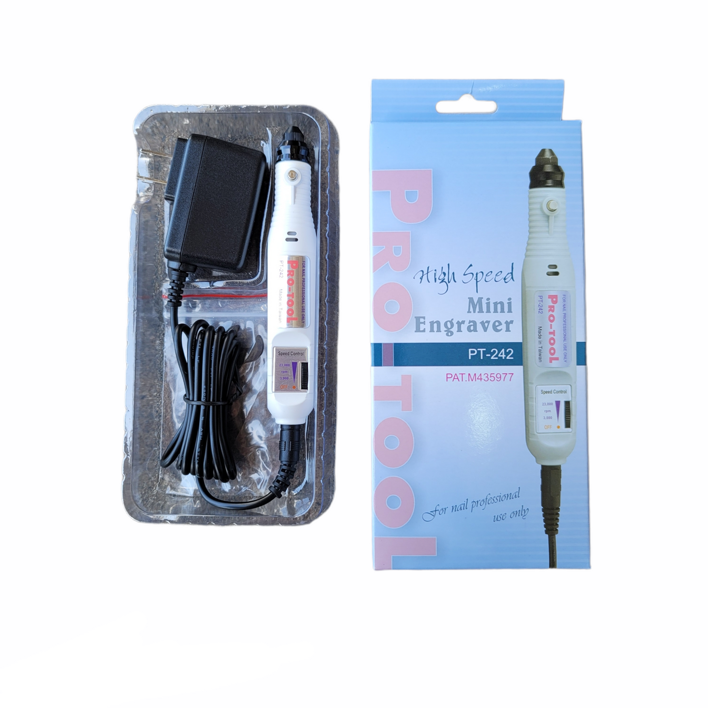 Pro Tool Mini Engraver 23,000 rpm PRO-242 White