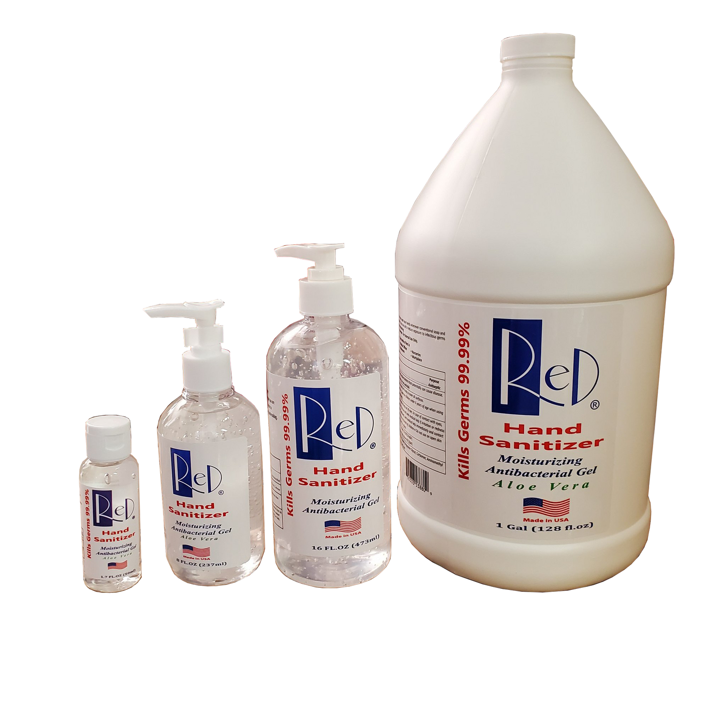 Red Hand Sanitizer Kill up to 99.9 of Germ Gel Aloe Vera