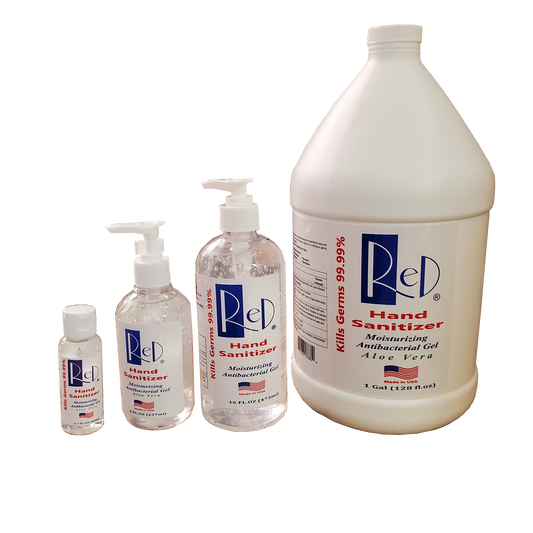 Red Hand Sanitizer Kill up to 99.9 of Germ Gel Aloe Vera-Beauty Zone Nail Supply