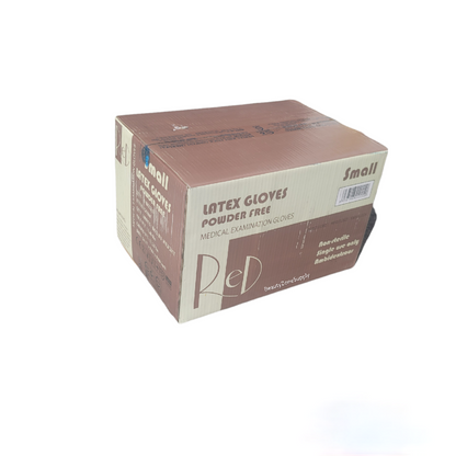 Red Latex Gloves Medical Examination Case 10 Box