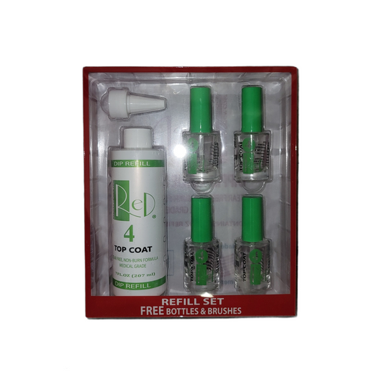 Red Nail Essential Dip Liquid #4 Top Coat Refill 7 oz