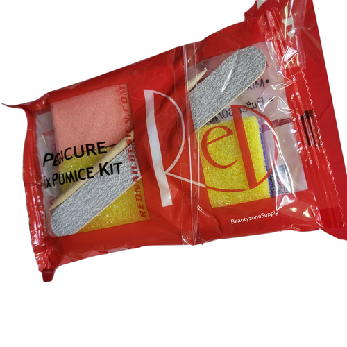 RED Pedicure Kit (Pumice-Buffer-File-Pusher) #R13
