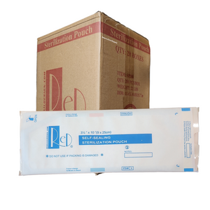 RED Sterilizer Pouch Large - Case 20 Box