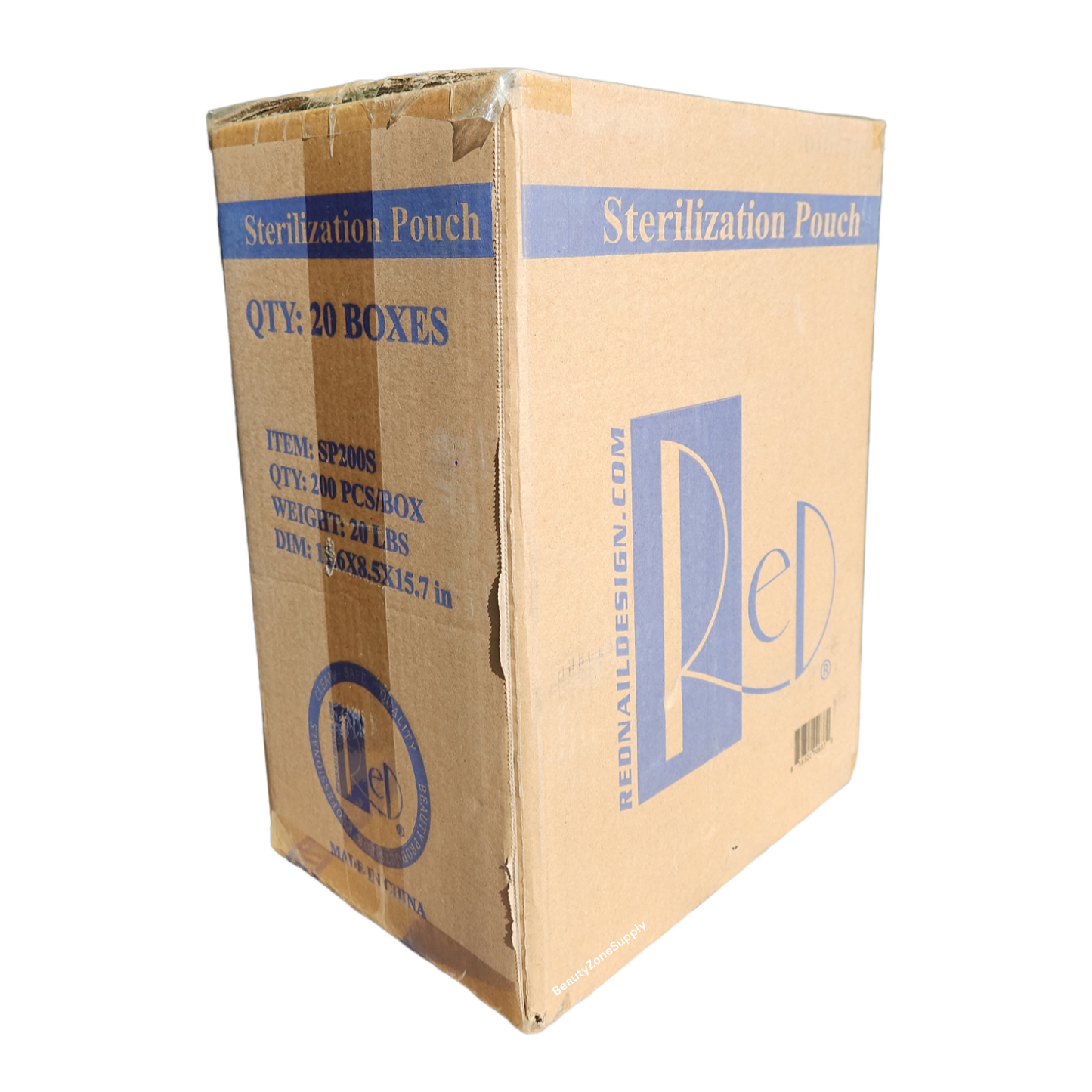 RED Sterilizer Pouch Small - Case 20 Box