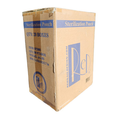 RED Sterilizer Pouch Small - Case 20 Box