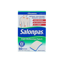 Load image into Gallery viewer, Salonpas Pain Relieving Patch Back Pain Joint Pain Muscle Soreness 60 patches