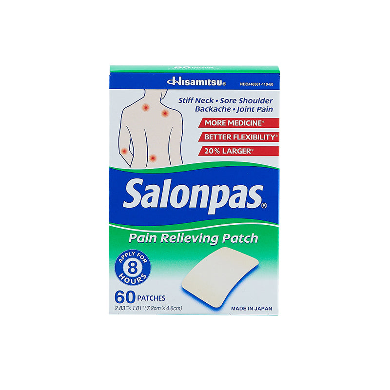 Salonpas Pain Relieving Patch Back Pain Joint Pain Muscle Soreness 60 patches