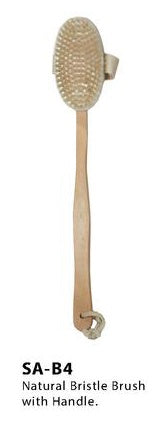 Natural bristle Brush with handle #sb04