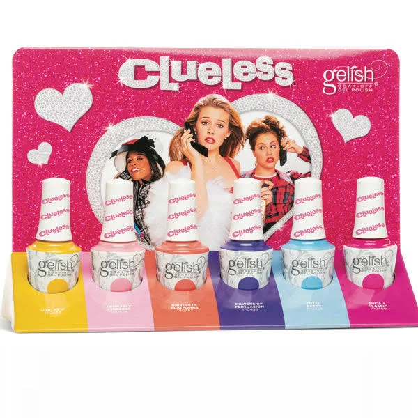 Gelish Soak off Gel Clueless 2022 Set 6 Gel Color w/ Display- 0.5 oz/ea