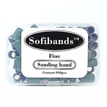 Load image into Gallery viewer, Sofibands Green Sanding Bands Nail File Manicure 100 pcs