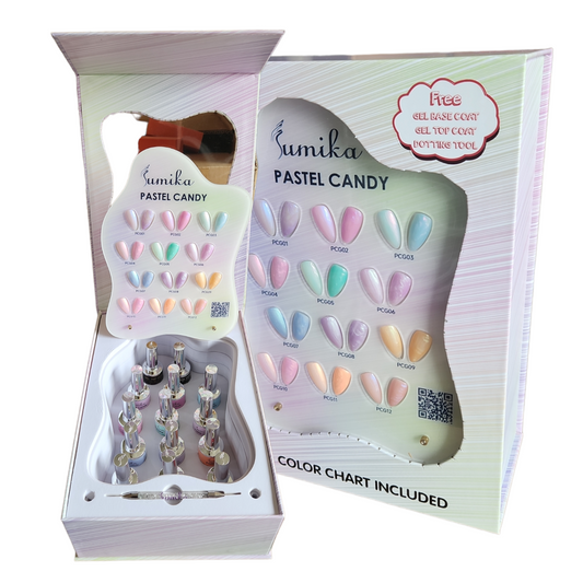 Sumika Gel Pastel Candy Set 12 Color Free Base & Top