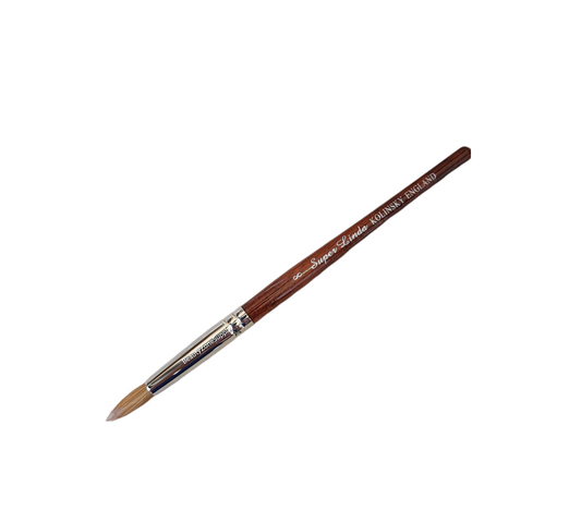 Super Linda kolinsky acrylic nail brush red wood size 08
