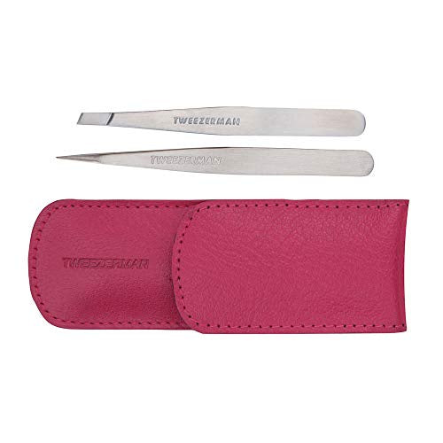 Tweezerman Petite tweeze set with pink case #4048-PKR