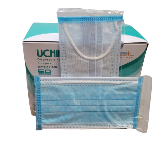 Uchik Disposable Ear loop Face Mask 3 Layer - Single Pack - 50 pcs
