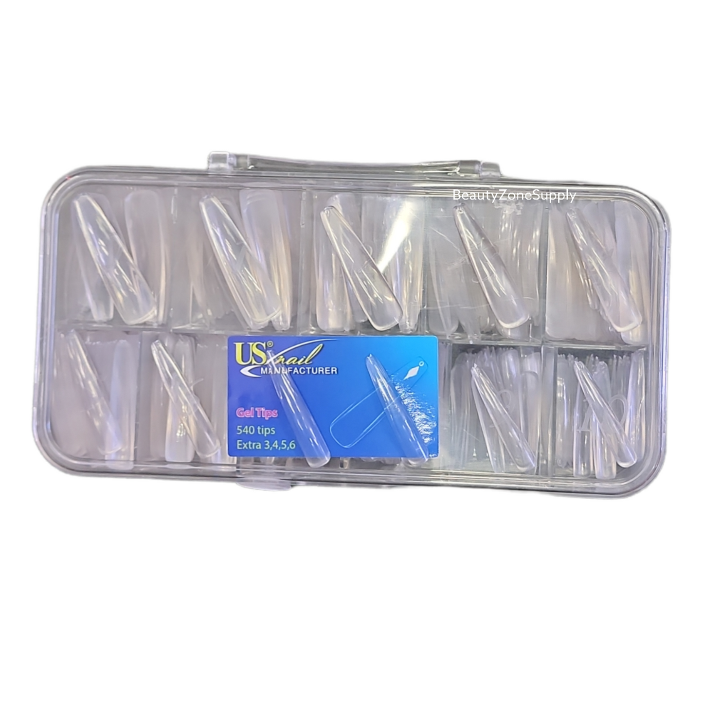 USN Gel X Tips Natural Nail Tips - Full Box 540 pcs