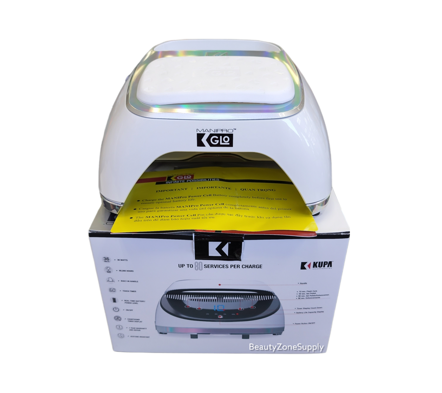 Kupa ManiPro GLO LED/UV Lamp Cordless Unicorn 36W NEW !!