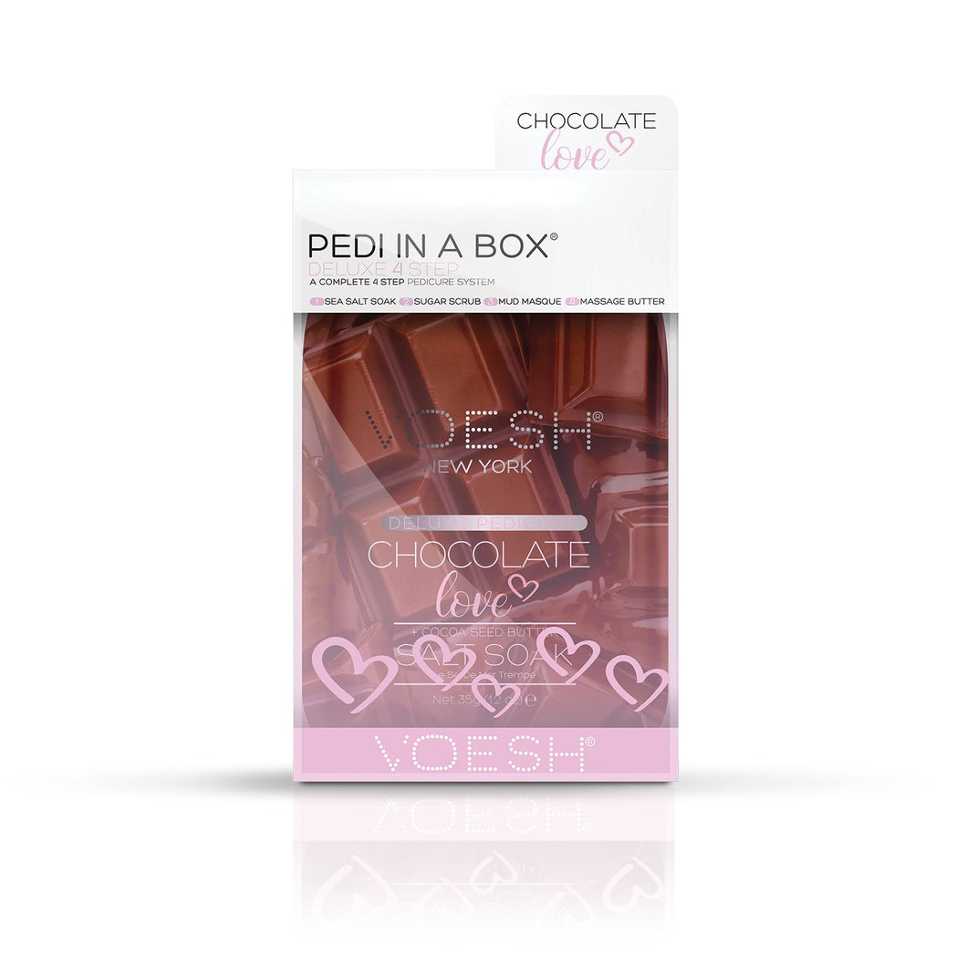 Voesh Pedi in A Box 4 Step Chocolate Love Box 50 set-Beauty Zone Nail Supply