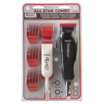 Wahl All Star Combo - RED  (Peanut & Designer) 08331
