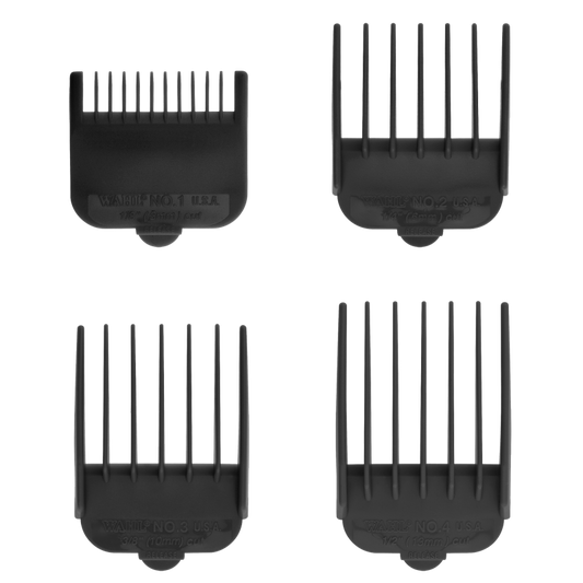 Wahl Blistered 1-4 cutting Guides - Black 03160-100