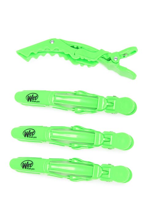 Wet Brush Pro DOUBLE HINGE STYLING CLIPS - Limelight