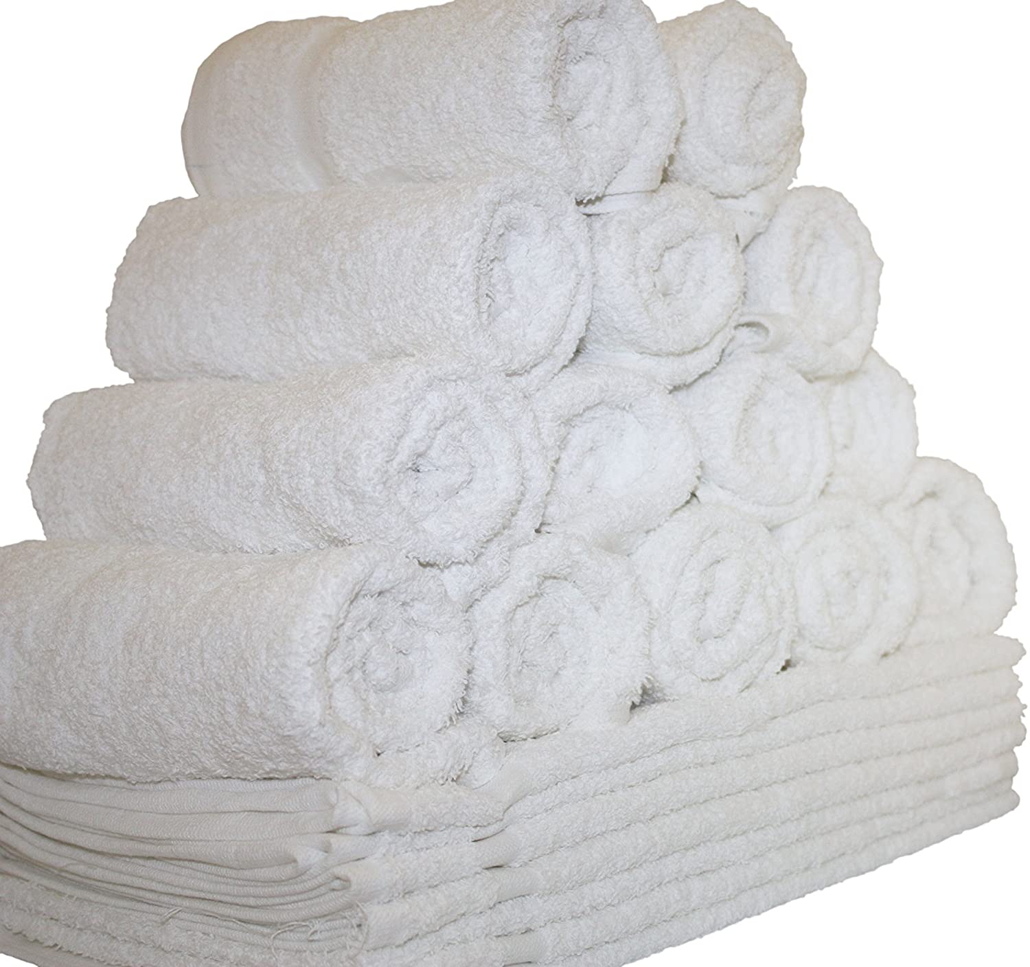 White Towels 16x27 For Nail Salon 12 pc / Pack - BeautyzoneNailSupply
